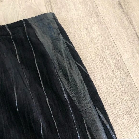 Vintage Mary Dadas Textured Leather Skirt Pull On Straight Size 14 RARE - Picture 3 of 8